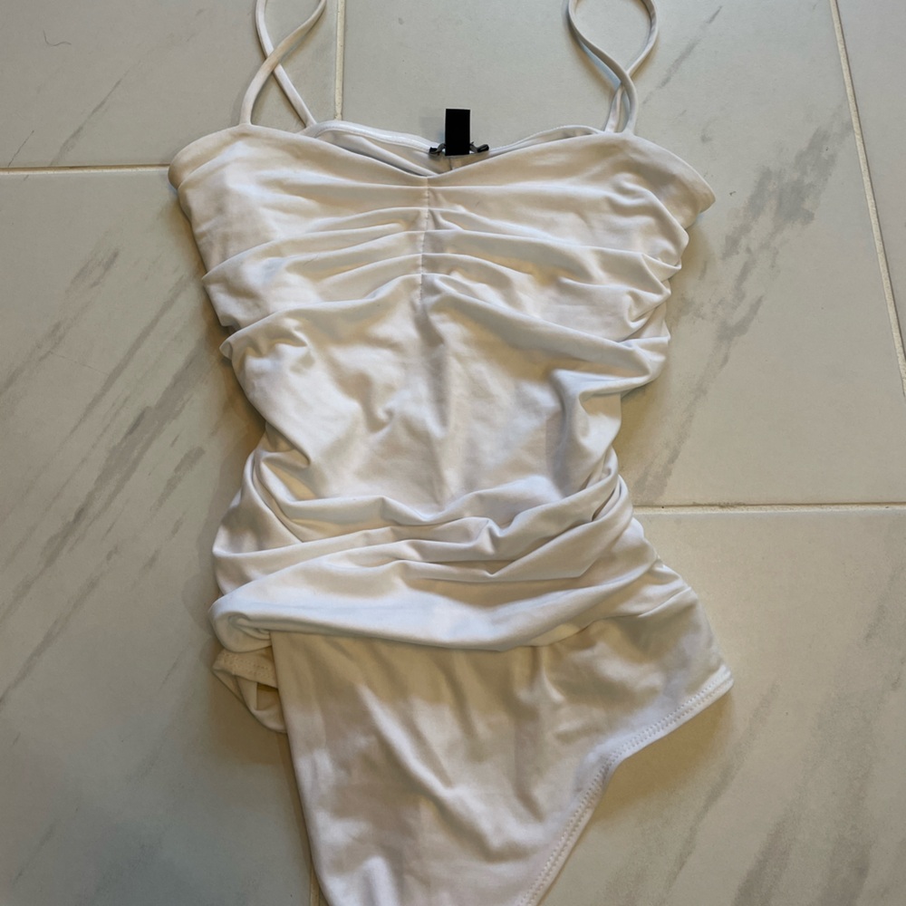 bodycon white bodysuit